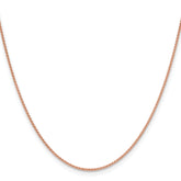 14K Rose Gold 24 inch 1.25mm Solid Polished Spiga with Lobster Clasp Chain